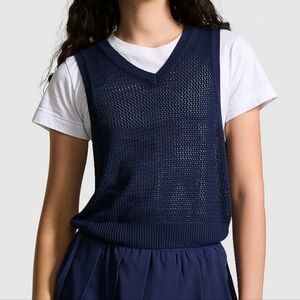 PINK Victoria's Secret Cambridge Knit Cropped Vest.